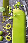 Sliced green pea jelly