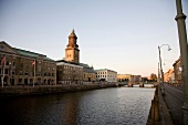 Schweden, Göteborg, Hafenkanal, Brücke, Altstadt.