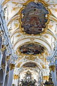 Ceiling with rococo fresco of Old Chapel, Regensburg, Bavaria, Germany