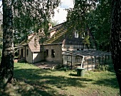 Bad Saarow: Hof Marienhöhe, Bauernhaus, marode, Garten