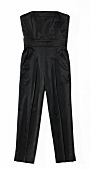 Black jumpsuit with 3/4th pants against white background