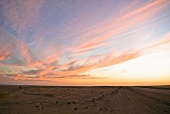 Namibia, Sonnenuntergang in der Wüste