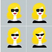Illustration: Gesichtsformen mit passenden Brillen