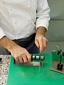 Sharpening knife using knife sharpener
