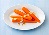 Carrot sticks on plate