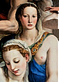 Close-up of painting in Santa Croce Museum at Florence, Italy