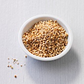 Grains for cereal gruel in bowl