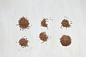 Dried lentils on white background