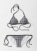 Triangel-Bikini im Glencheck-Muster 