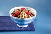 Porridge with berries in bowl