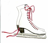 Illustration, Schlittschuhe 