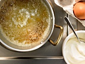 Deutsche Küche, Kartoffel- waffeln, Butter erhitzen, Step 1