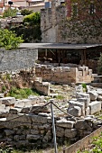 Archaeological of ruin Malia Minoan Palace in Crete, Greece