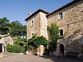 Exterior view of building in Tuscany, Italy
