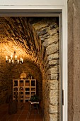 An arched Baroque cellar in an old town house