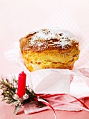 A mini Panettone (Italian Christmas cake)