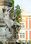 Close-up of Post Brunnen in Gorlitz, Saxony, Germany