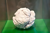 Close-up of WUSEUM paper ball, Werder Museum, Bremen, Germany