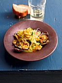 Linguine with clams and saffron