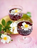 Seasons-Kitchen, Filled wine glasses with flower decoration