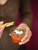 Fingerfood, Paprikaschoten, Tapenade, Käsecreme, Aufmacher