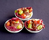 Fingerfood, Traubensalat mit Räucherentenbrust