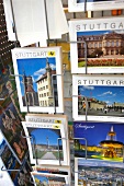 View of postcards of Stuttgart, Germany