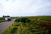 View of road to Eduene in Kampen, Sylt, Germany