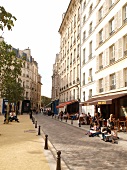 Buildings at Place Dauphine square in Ile de la Cite island, Paris, France