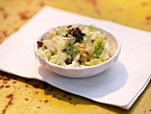 Cabbage with anchovies in bowl