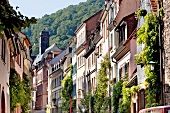 Heidelberg: Mantelgasse, Häuser- fassaden