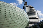 Exterior view of Atlantic Hotel Sail City at HafenCity in Bremerhaven, Bremen, Germany