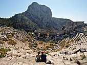 Ruins of Termessos theater in Antalya Province, Turkey