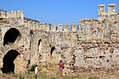 Ruins of Mamure Castle in Anamur, Mersin Province, Turkey