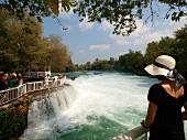 Tourists viewing waterfall at Manavgat, Turkey