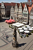 People at town hall market square, Bremen, Germany