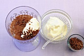 Chocolate Pudding in glass bowl
