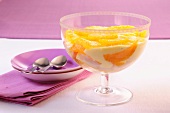 Orange trifle in glass