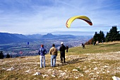 People paragliding on Gaisberg, Salzburg, Austria