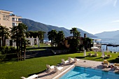 Lago Maggiore, Hotel Eden Roc, Pool, Seeblick, Ascona