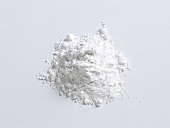 Rice starch on white background