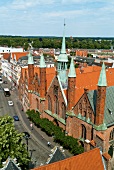 Elevated view of Lubeck Holy Spirit Hospital Road, Baltic Sea Coast