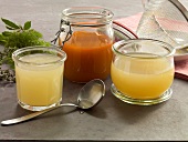 Crustacean sauces in glass containers