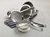 Different types of sieves made of stainless steel