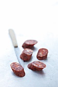 Genussrezepte für zwei, mehrere Stückchen Chorizo