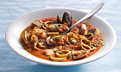 Tuscan fish stew in bowl