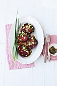 Baked beetroot with pumpkin seeds