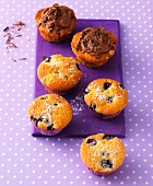 Backen für Kinder, Straccia- tella-Muffins, Heidelbeer-Muffins