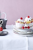 Coconut muffins with raspberries