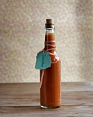 Pumpkin ketchup in corked bottle